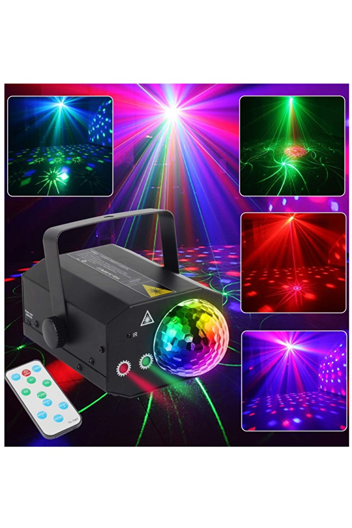 Quenlite QD-16 RGB Sahne Led ve Lazer Işık 16 Çeşit Desen