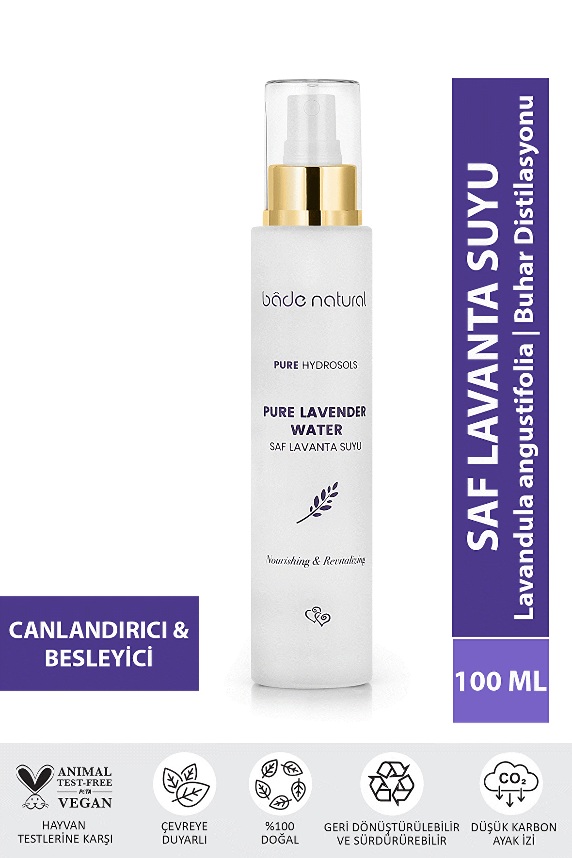 Bade Natural  Doğal Lavanta Suyu Tonik 100 ml