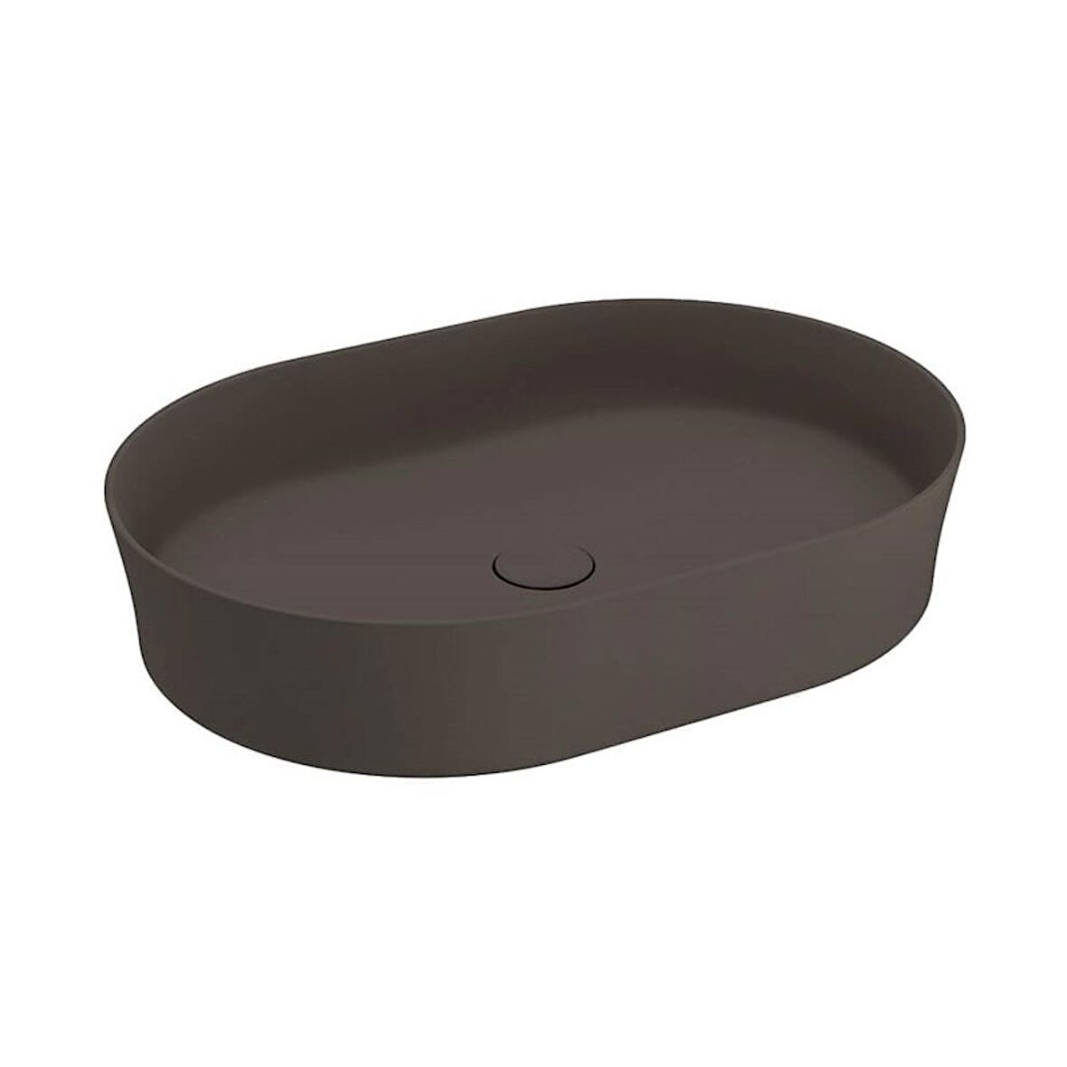 Bocchi Slim Line Oval Lavabo 55x38 cm Mat Kahve