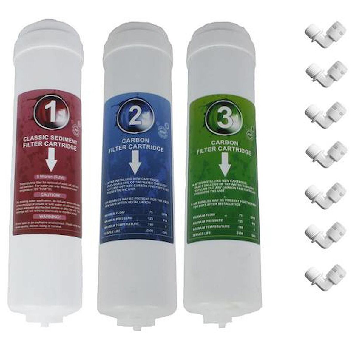 Su Arıtma Filtre Seti 3'lü Inline Set