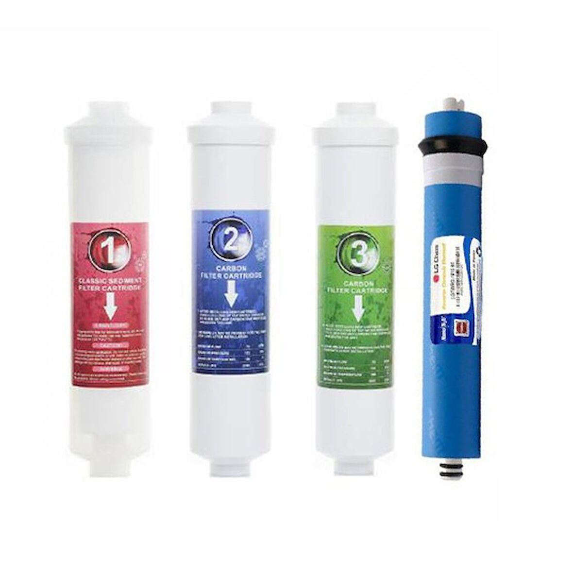 Su Arıtma Filtre Seti -Inline Set Lg Membran (En İyi Fiyatlı Set)