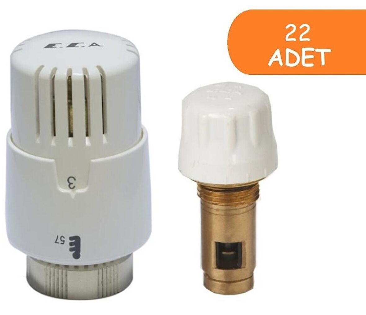 22 Adet ECA Termostatik TRV4 Kafa Grubu 41,3mm 602120813