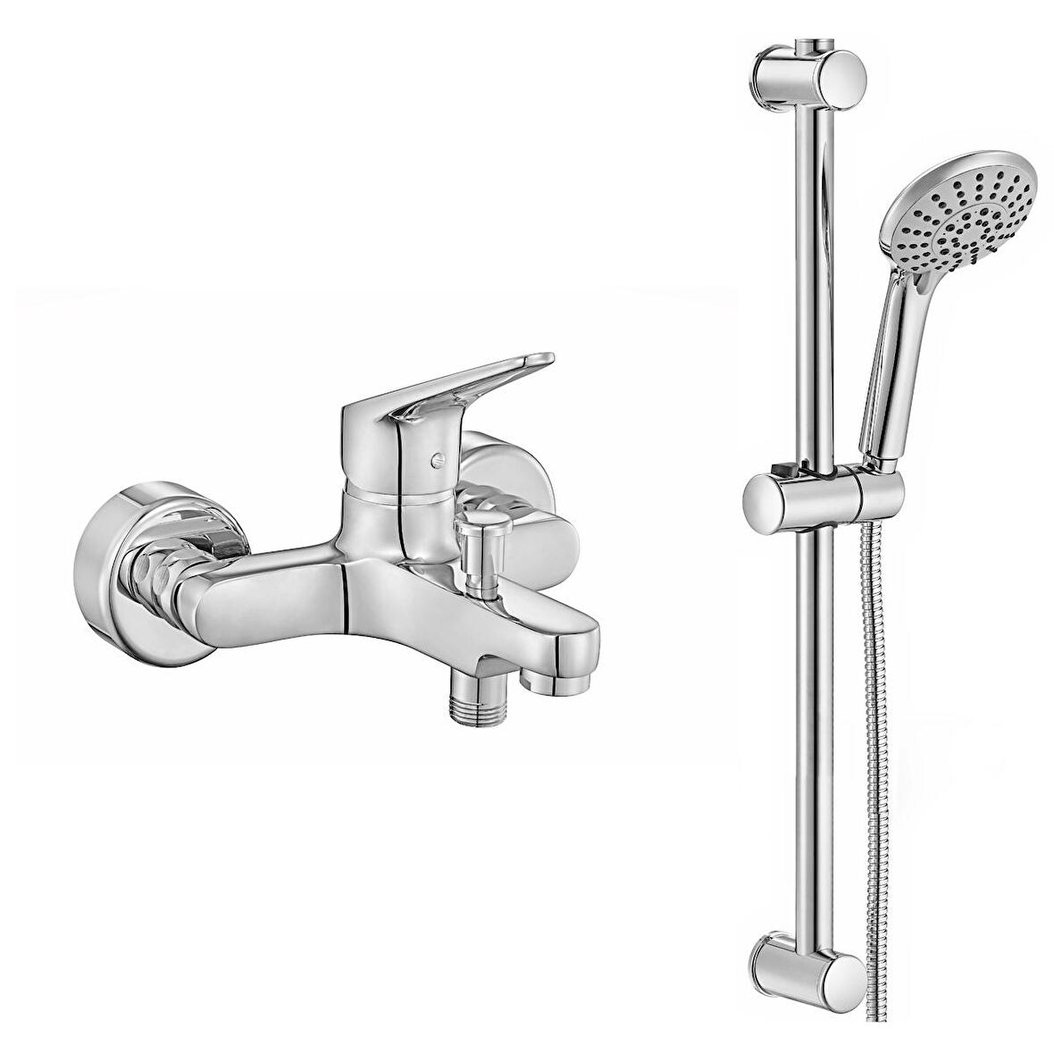 ECA Spylos Banyo Bataryası + ECA Logica Sürgülü Duş Seti Üst Takımı