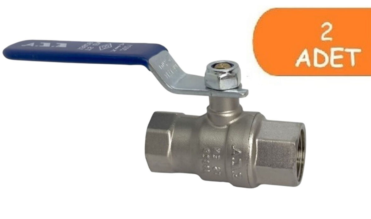 2 Adet ECA 3/4 İçme Suyu Küresel Valfi İç Vida x İç Vida PN10 602122169