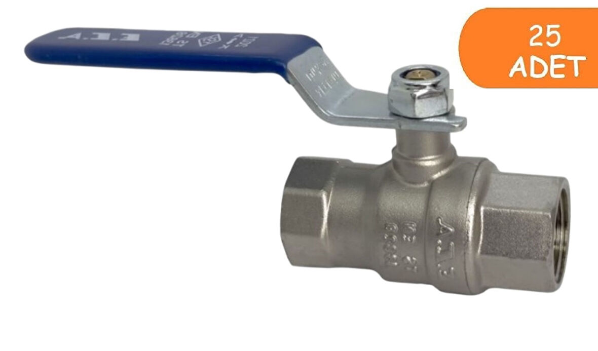 25 Adet ECA 3/4 İçme Suyu Küresel Valfi İç Vida x İç Vida PN10 602122169