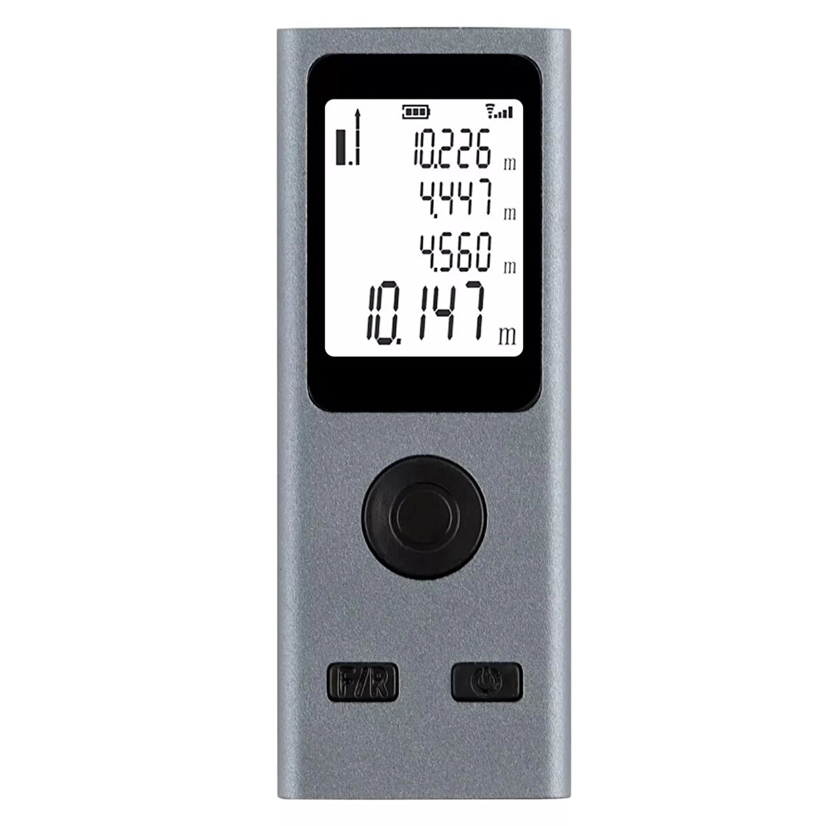 ShopyTech Mini USB Şarjlı Lazer Metre 50 m Dijital Mesafe Ölçer Alan/Hacim Hesabı Pisagor Sürekli Ölçüm