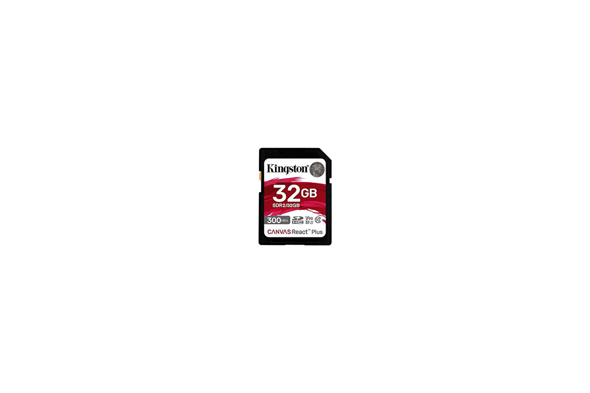 Kingston SDR2/32GB 32 GB 300Mb/s Canvas React Plus SDHC UHS-II U3 V90 4K 8K SD Kart
