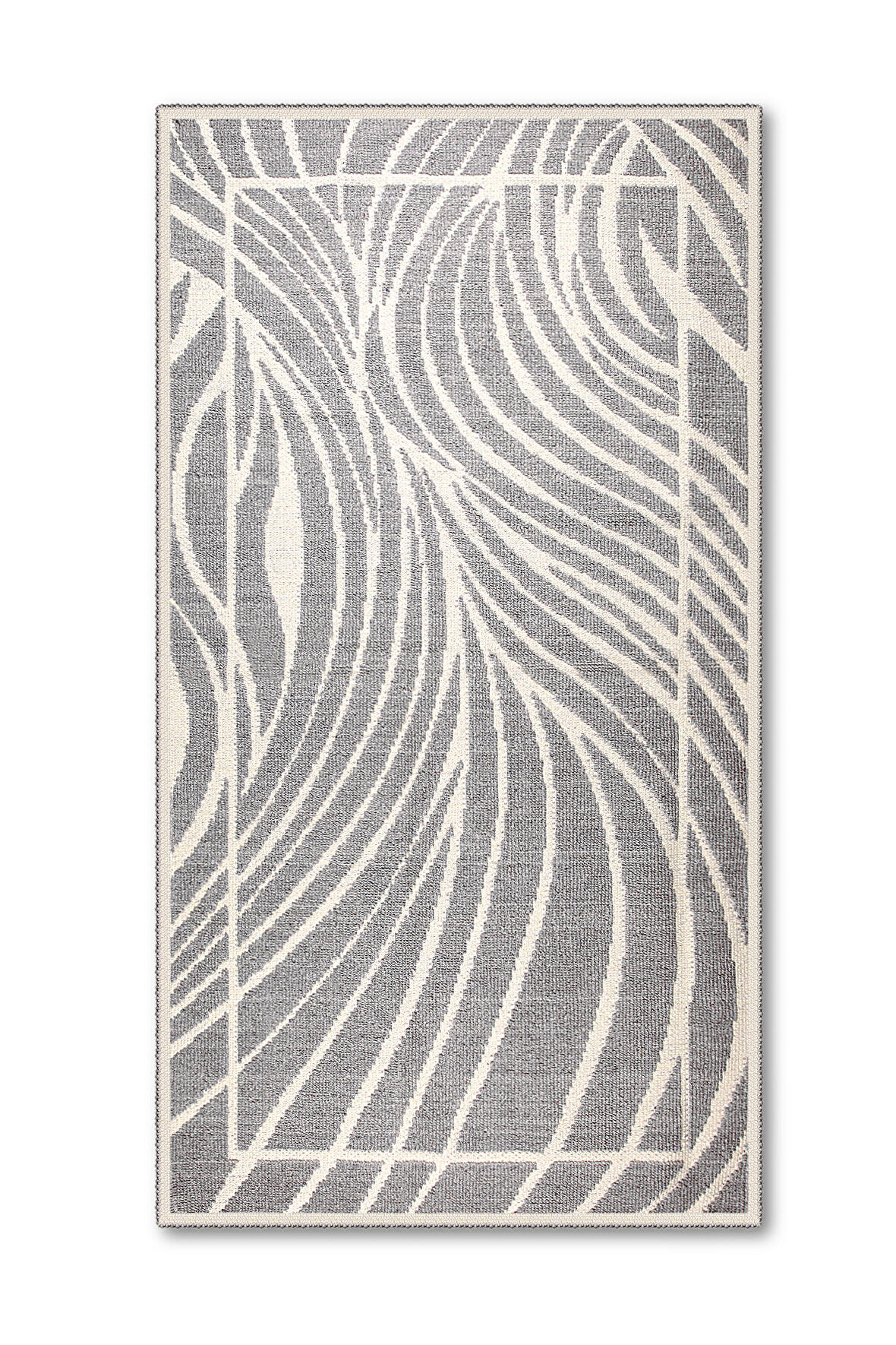 Breeze Doğal Pamuklu Banyo Kilim Seti 80x150 Cm - Gri