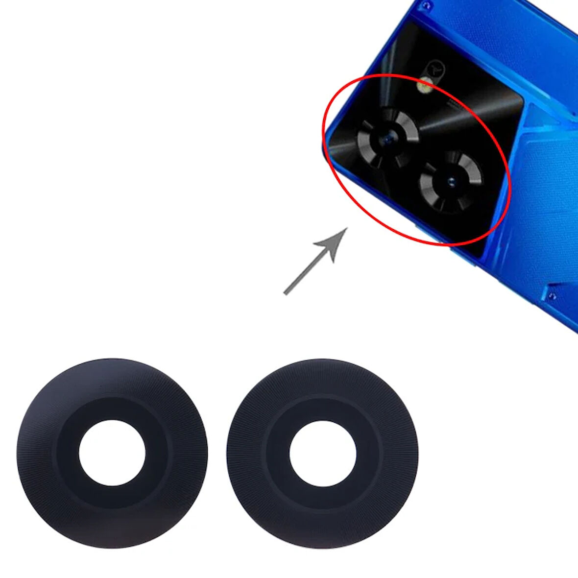 Tecno Uyumlu Pova 5 Kamera Lensi Cam LH7n