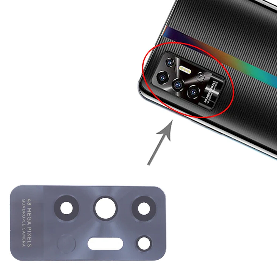 Tecno Uyumlu Pova 2 Kamera Lensi Cam LE7, LE7n