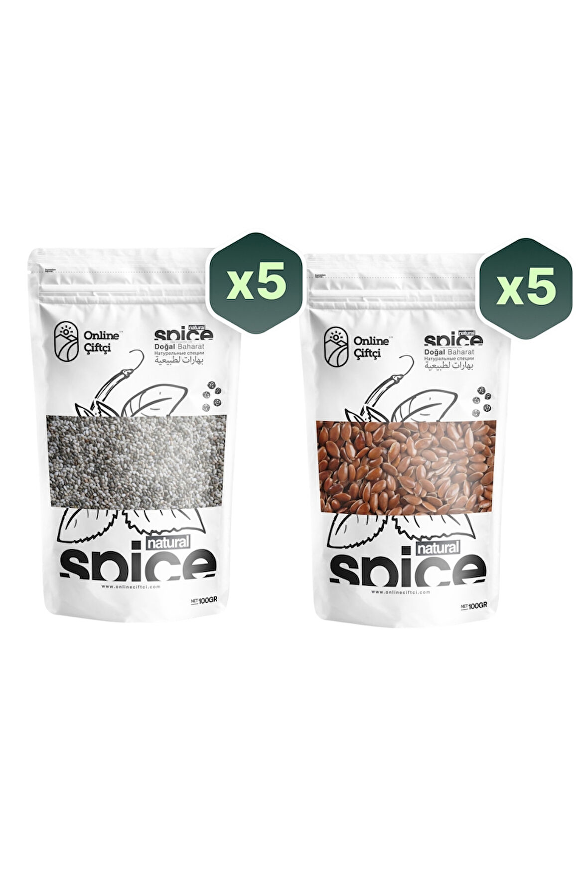 Chia Ve Keten Tohumu Avantaj Seti 10x100gr