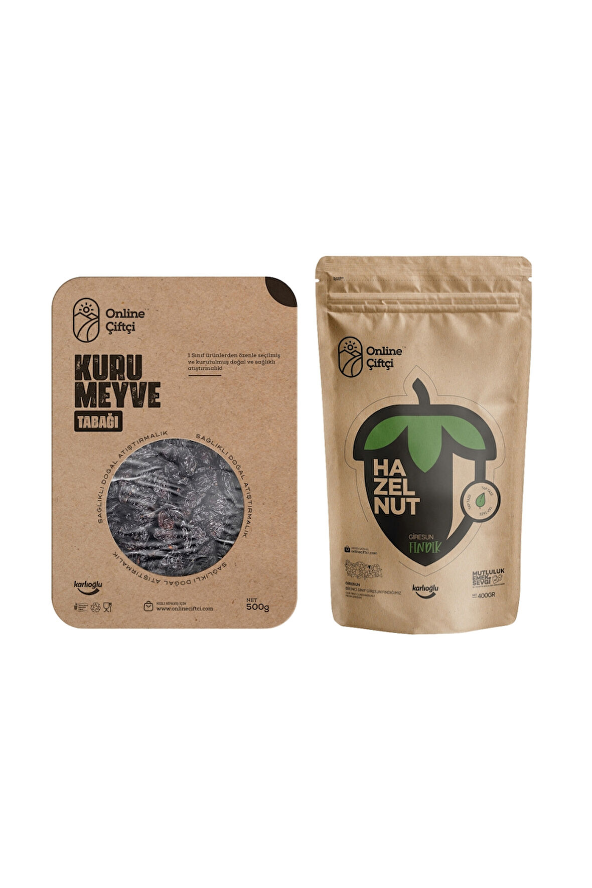 Kan Üzümü 500Gr ve Çiğ Fındık 400Gr İkili Set