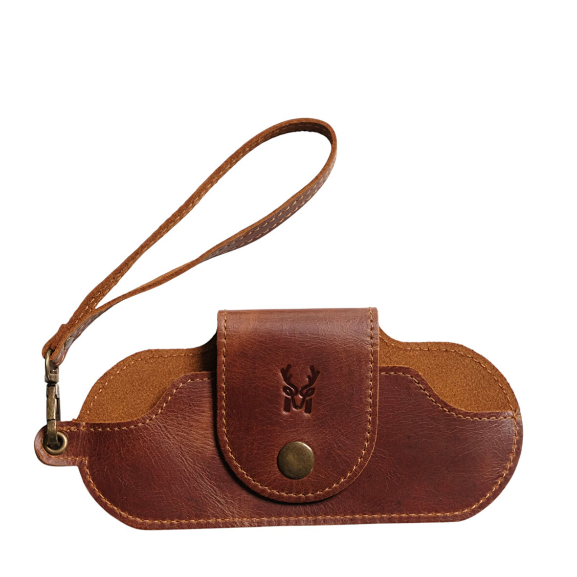 Modica Manila - Hakiki Deri Gözlük Kılıfı | El Tutma Saplı, Şık ve Dayanıklı Unisex Tasarım