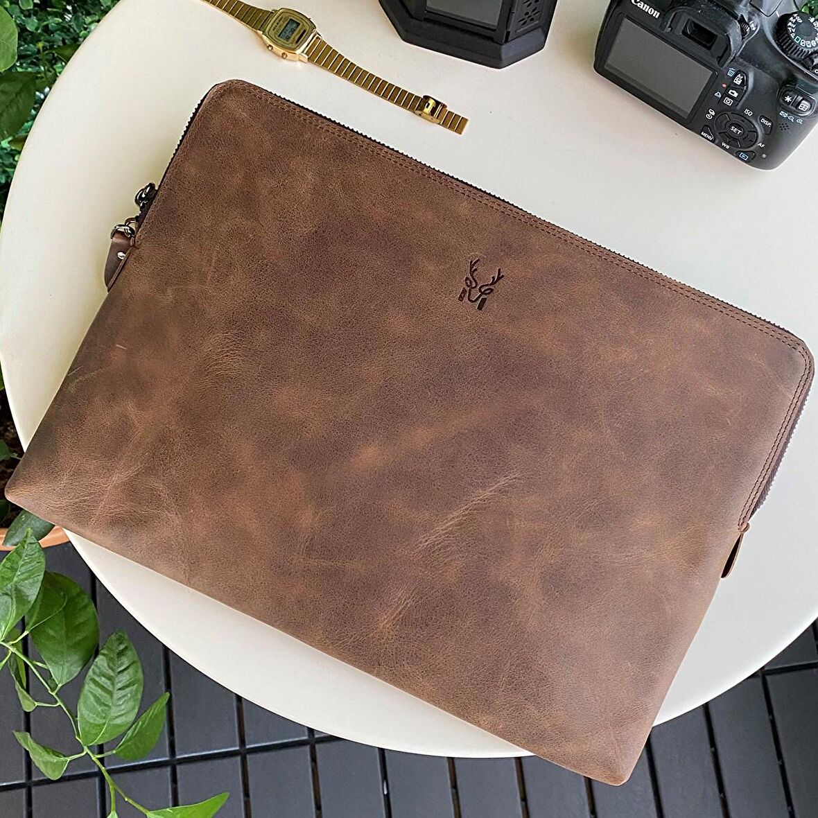 Modica® Renton - Hakiki Deri MacBook Çantası 13.3"