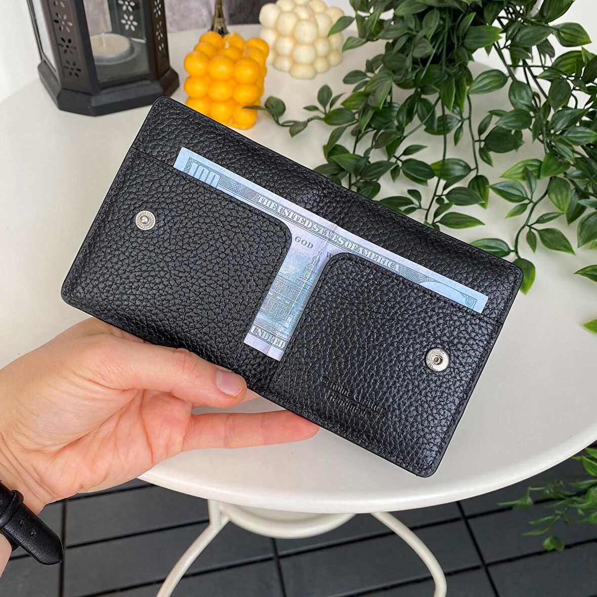 Modica Sazara – Hakiki Deri Süper İnce Minimalist Cüzdan, Modern Tasarım, Slim Kartlık