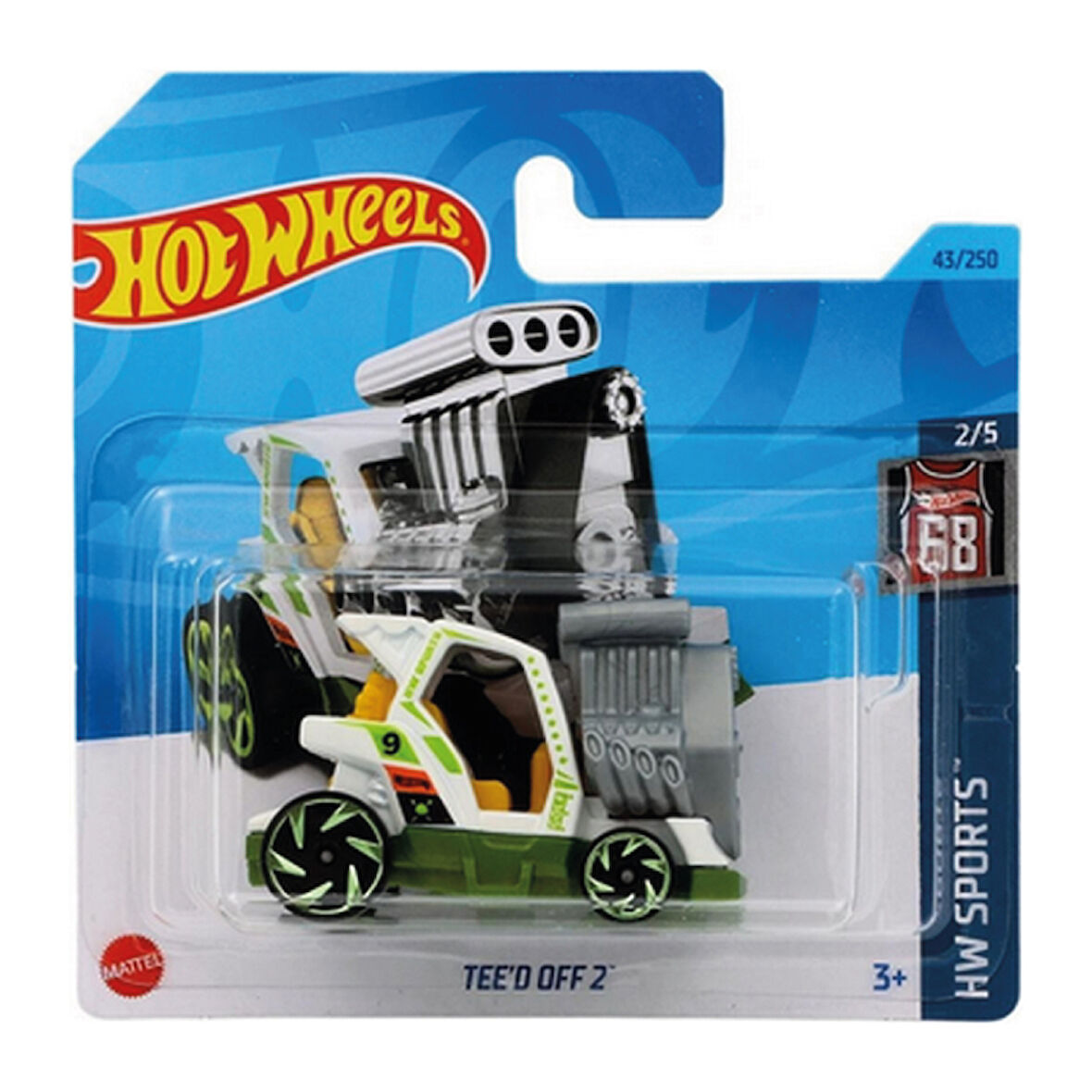 Hot Wheels 1/64 Ölçek Tekli Regular Arabalar HKK43 Hw Sports / Tee'D Off 2 Beyaz
