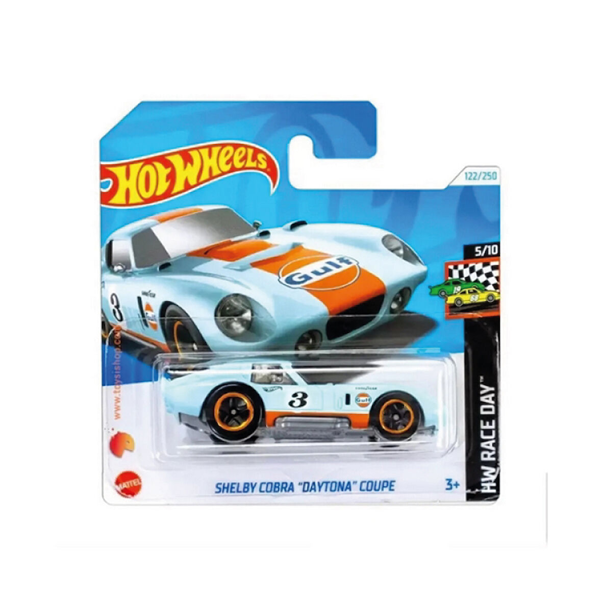 Hot Wheels 1/64 Ölçek Tekli Regular Arabalar HTC77 Hw Race Day / Shelby Cobra "Daytona" Coupe