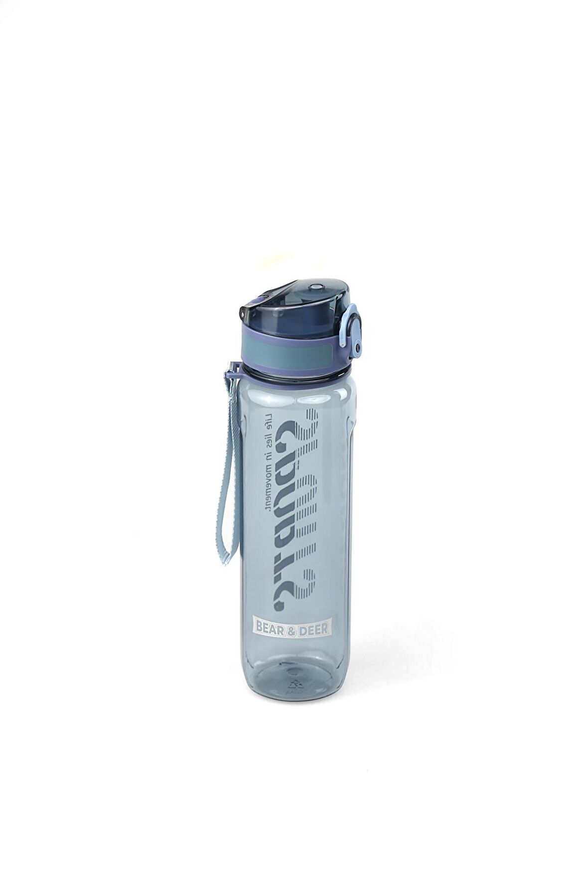 Bear & Dear Otomatik Kapak Şeffaf Mavi Matara 700 Ml - MT0028