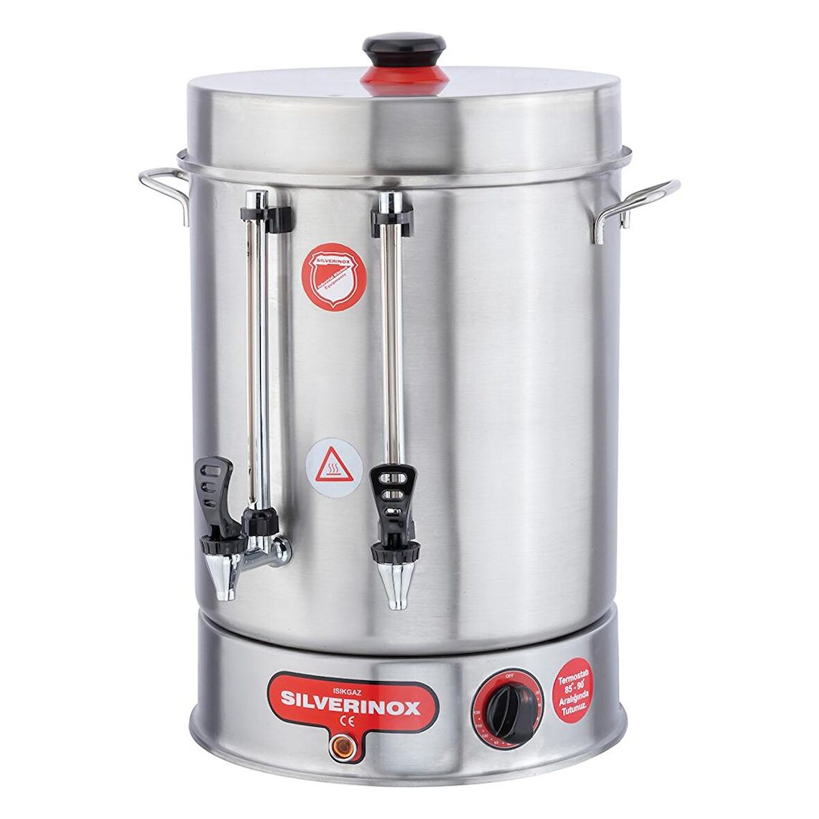 Işıkgaz Silverinox Metal Musluk 120 Bardak Çay Makinesi 12 L Çay Potu