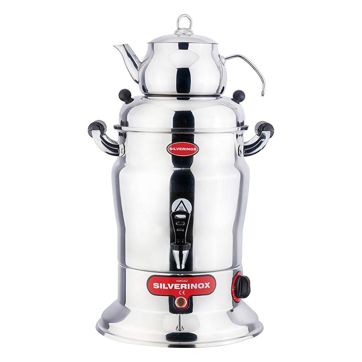 Işıkgaz Silverinox 10 Litre Tek Demlik Çay Semaveri Otomatı Makinesi
