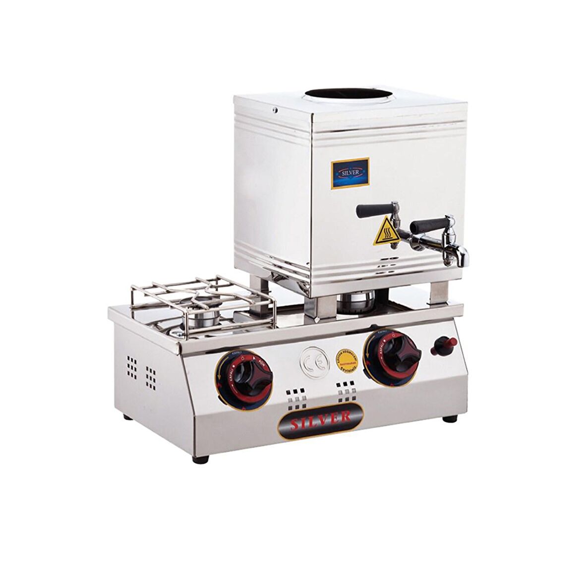 Işıkgaz Silverinox 15 Lik Doğalgazlı 10 Litre 1 Demlikli Çay Kazanı
