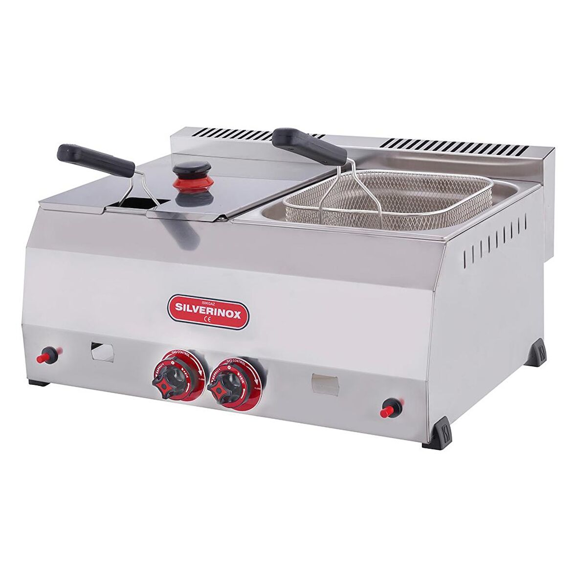 Işıkgaz Silverinox Endüstriyel Çiftli 8+8 Litre Lpg Tüplü Fritöz