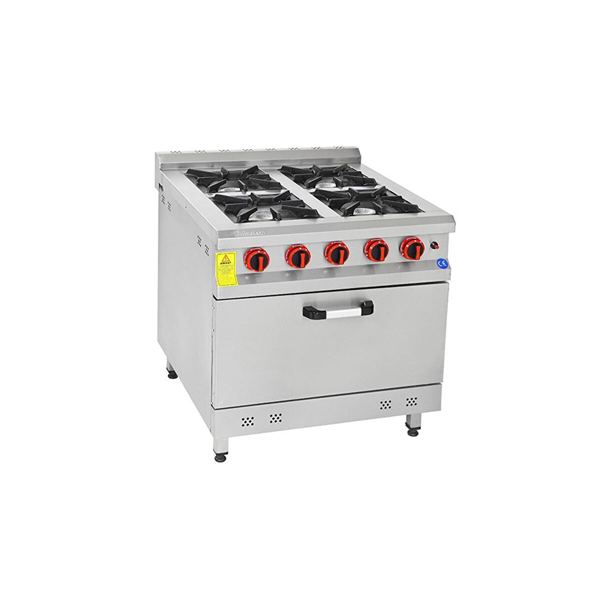 Himaksan Endüstriyel 80x80 Cm 4+1 Lpg Tüplü 4 Lü Kuzine Ocak