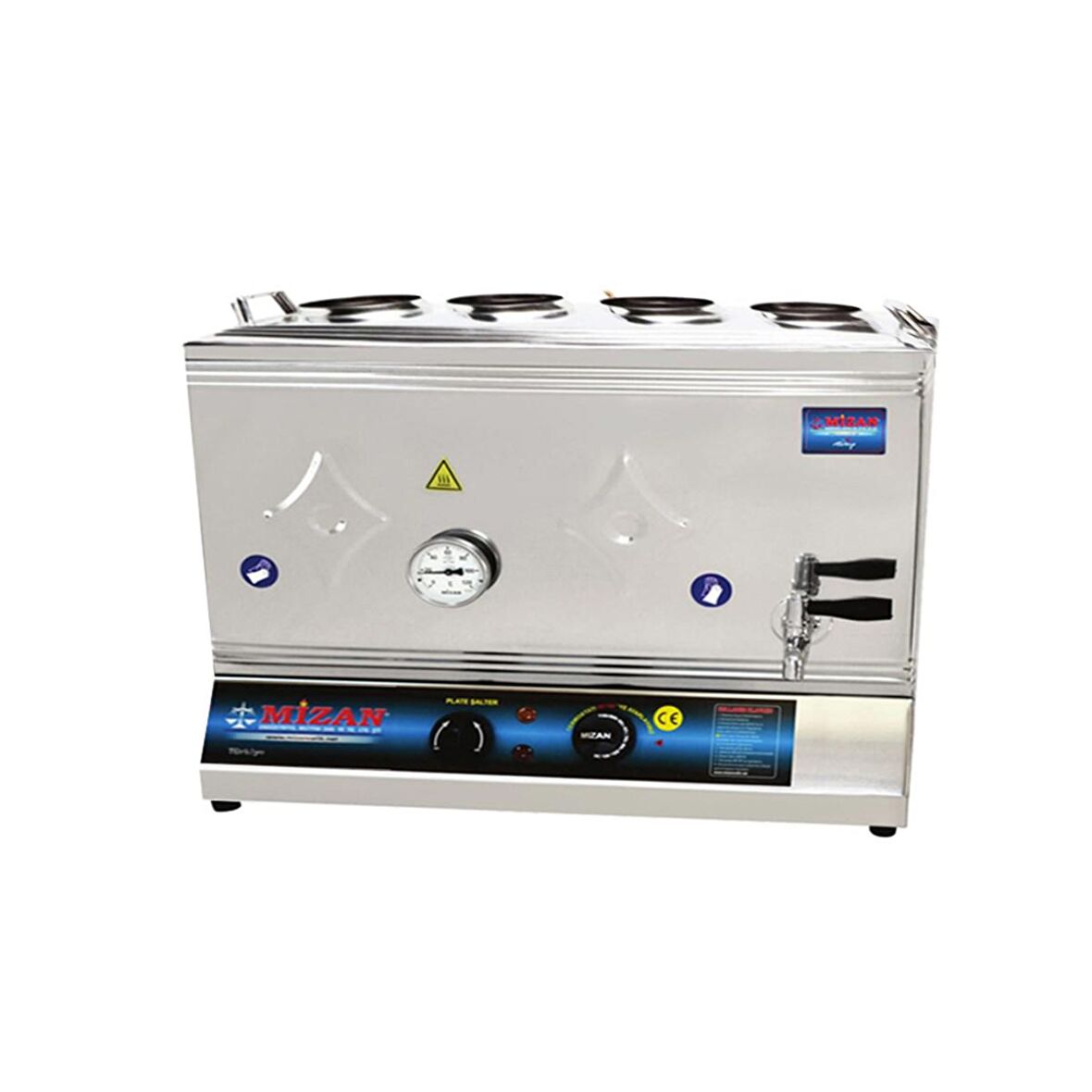 Mizan 80 Lik Elektrikli 60 Litre 4 Demlikli Çay Kazanı Çay Ocağı