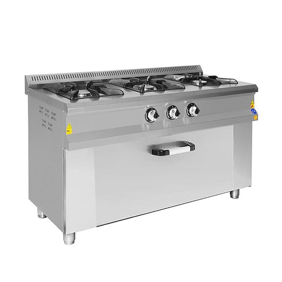 Karacasan Endüstriyel 140x60 Cm 3+1 Doğalgazlı 3 Lü Kuzine Ocak