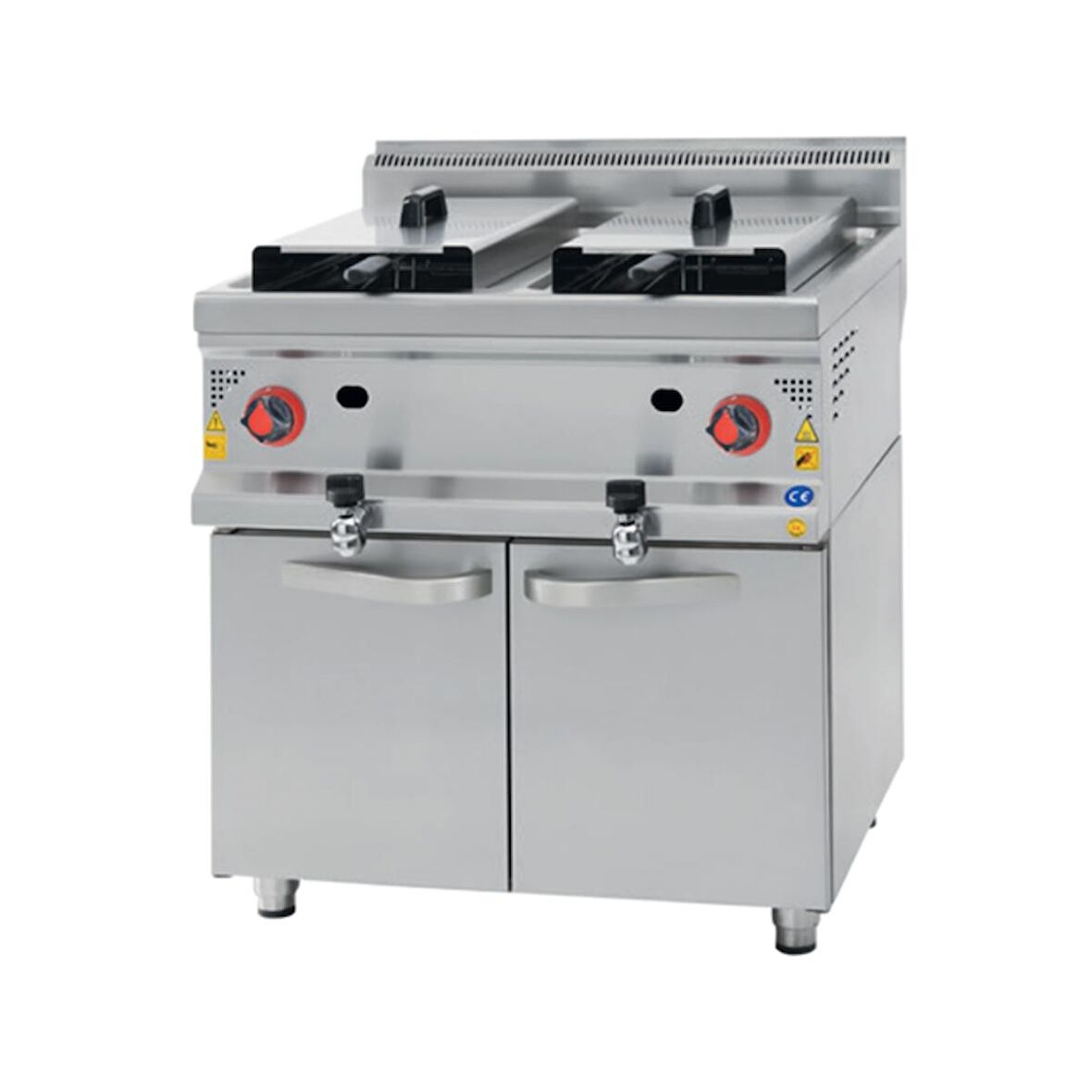 Karacasan Endüstriyel 900 Seri Dolaplı 22+22 Litre Lpg Tüplü Fritöz