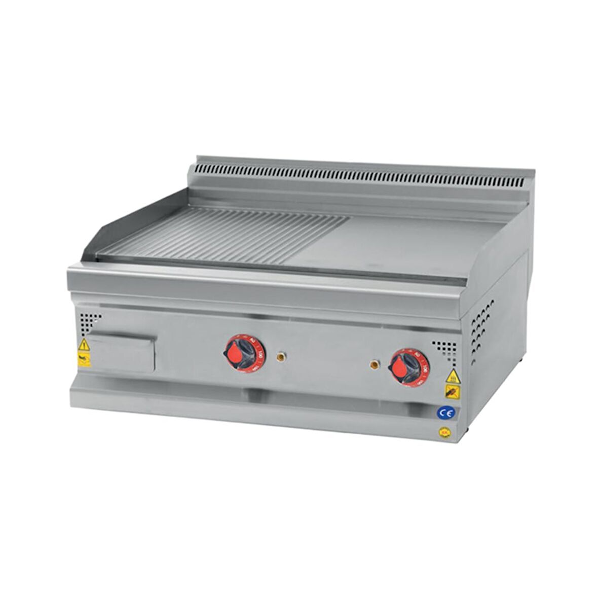 Karacasan Endüstriyel 80 cm 700 Seri Set Üstü Doğalgazlı Yarı Kanallı Izgara