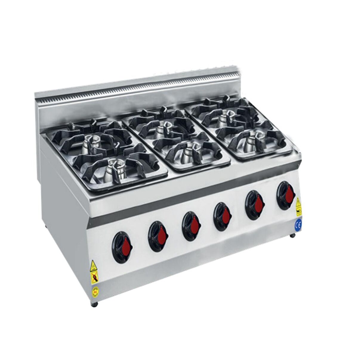 Karacasan Endüstriyel 120 cm 700 Seri Set Üstü Altı Gözlü LPG Tüplü Tüplü Ocak
