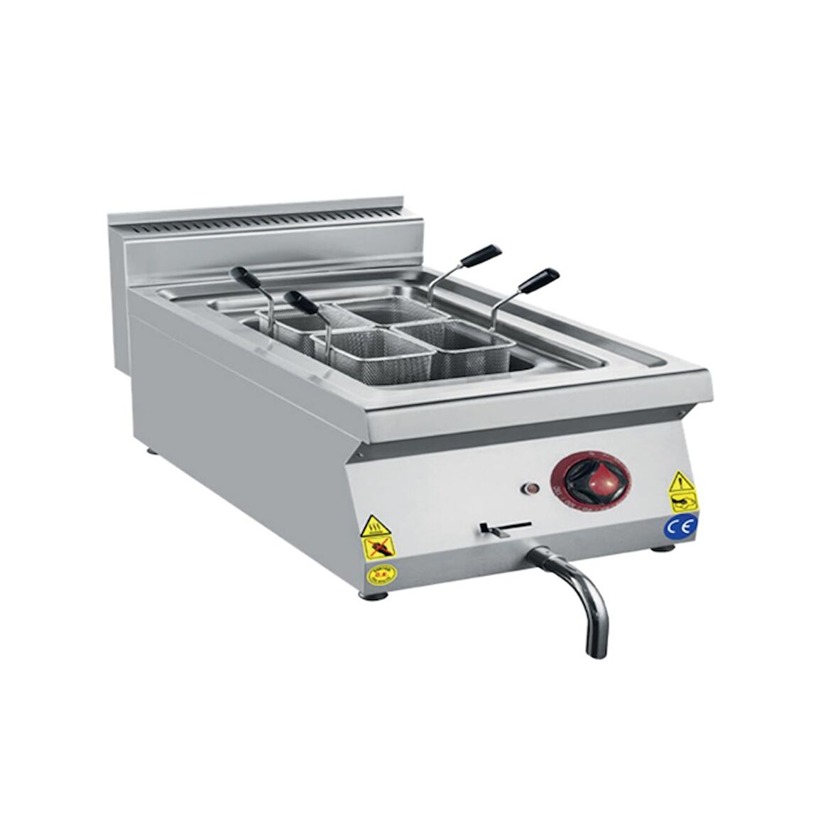 Karacasan Endüstriyel 40 cm 700 Seri Set Üstü 4 Sepetli Elektrikli Makarna Haşlama Makinesi