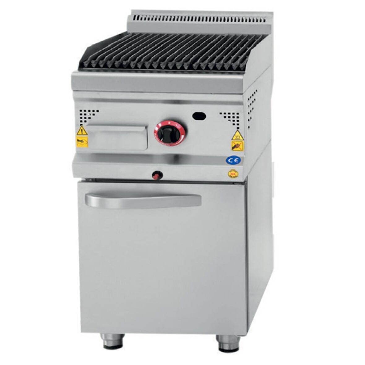 Karacasan Endüstriyel 900 Seri Dolaplı 40 cm Doğalgazlı Lavataş Döküm Izgara