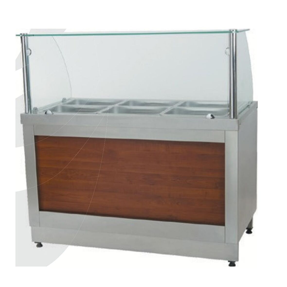CSA İnox KaracasanSıcak Servis Benmarisi Doğalgazlı Tezgahlı 160X90X85/135cm