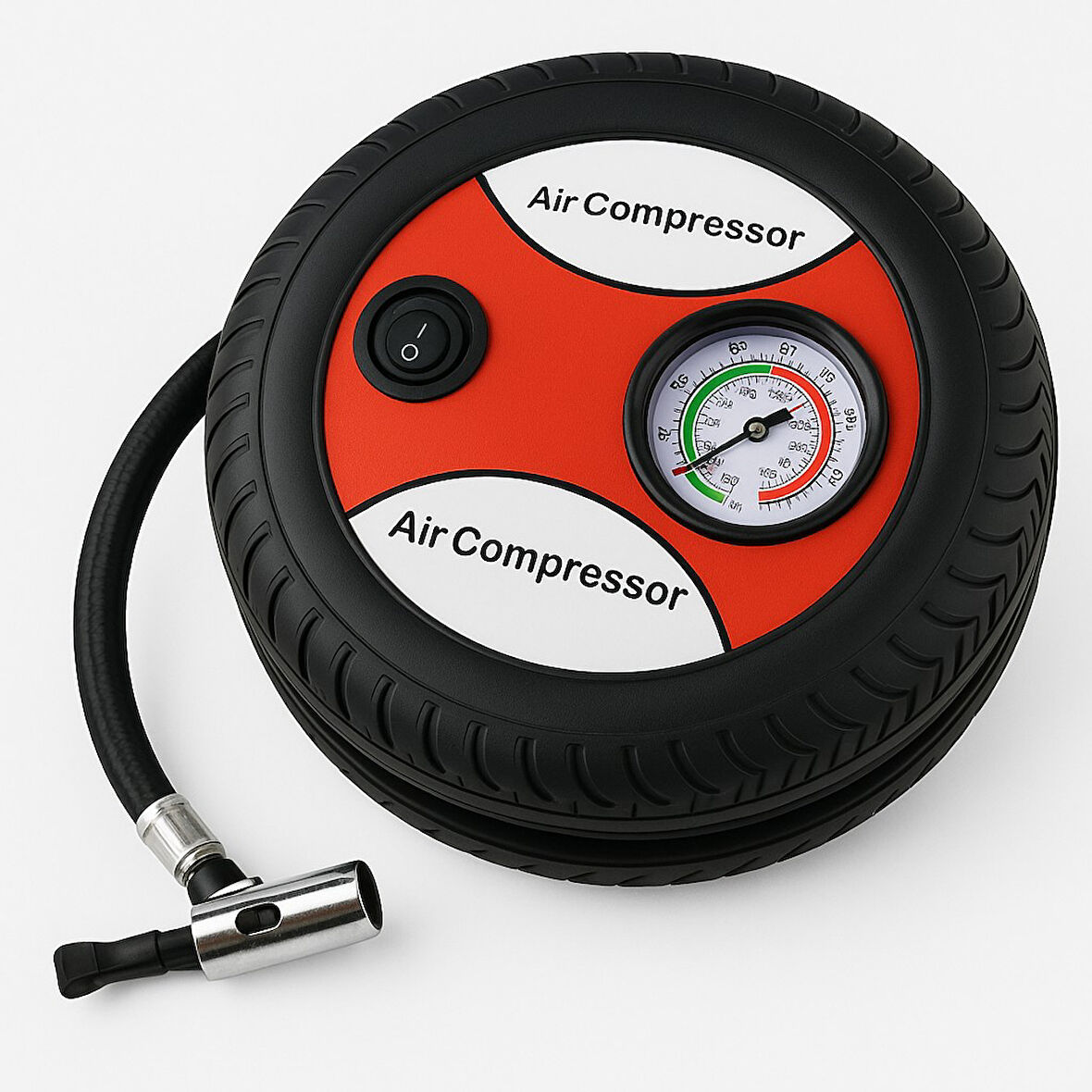 AEM Plastik Gövdeli Gri Mini Oto Araç Hava Kompresörü 12V