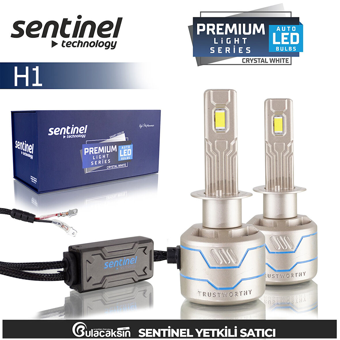 Sentinel Premium H1 Beyaz Led Xenon Ampül Seti 85W 14000 Lumen