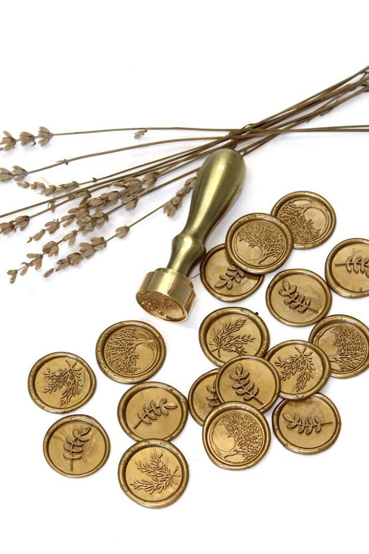 Mühürcüm Kişiye Özel Pirinç Sap ve Pirinç Kafa Mum Mühür Damgası 2.5 cm MHK100PS