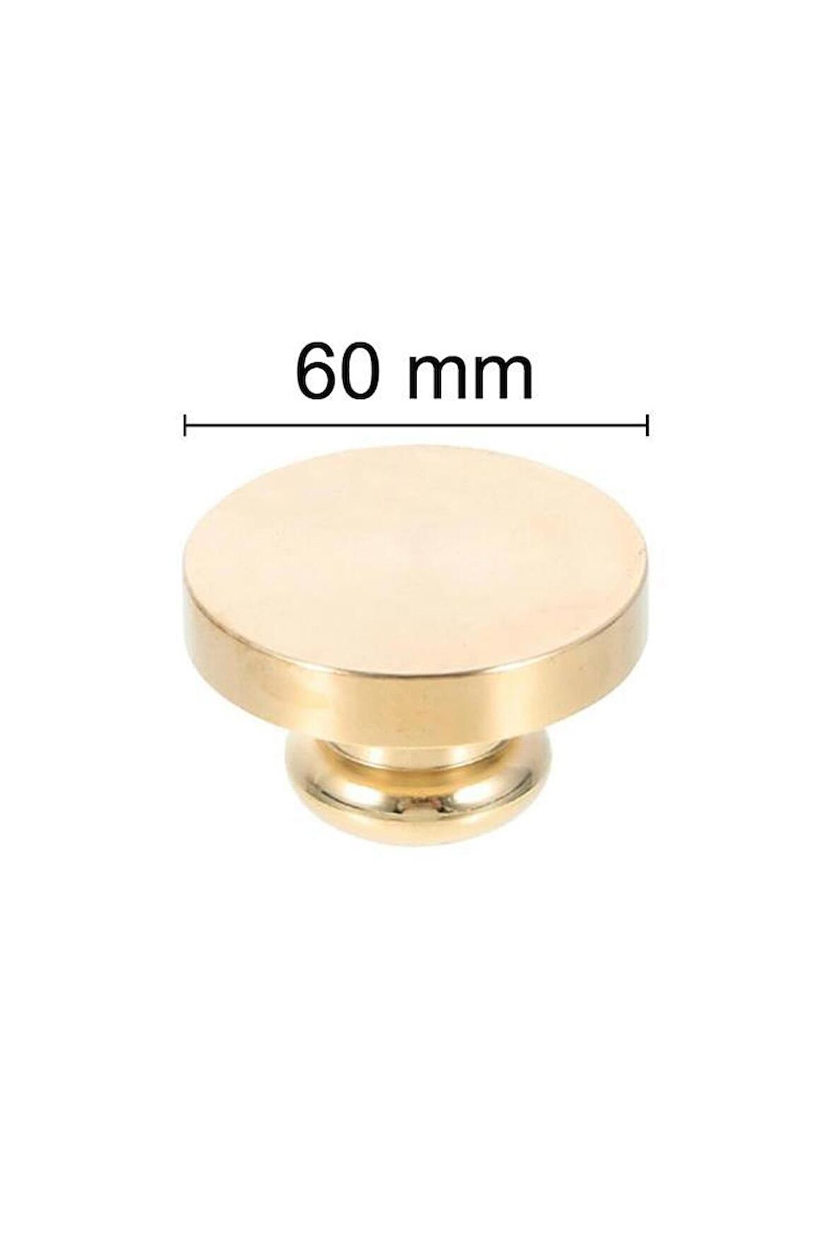 Mühürcüm Mühür Mumu 60  mm Yuvarlak Boş Pirinç Kafa + Ahşap Sap R5799O60