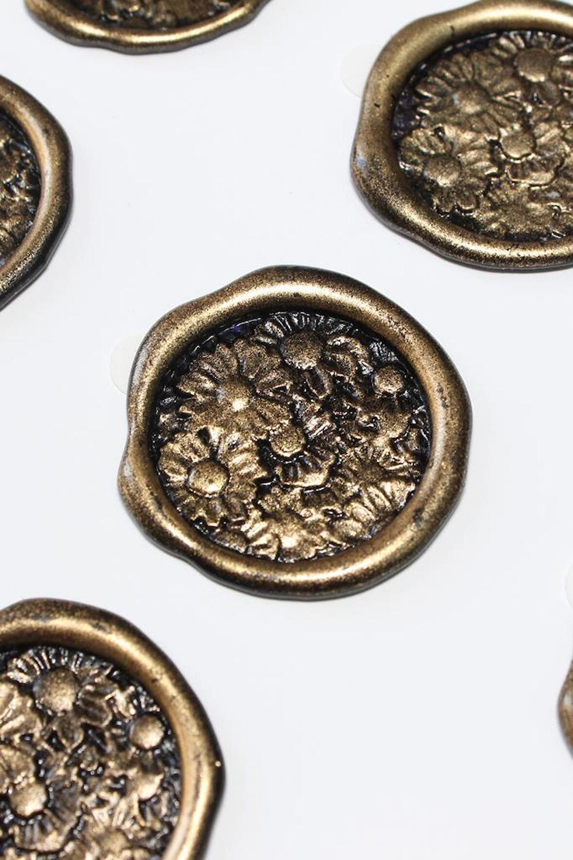 Mühürcüm Papatya Bahçesi 12 Adet 3D Hazır Kendinden Yapışkanlı Sticker Mühür RM2113