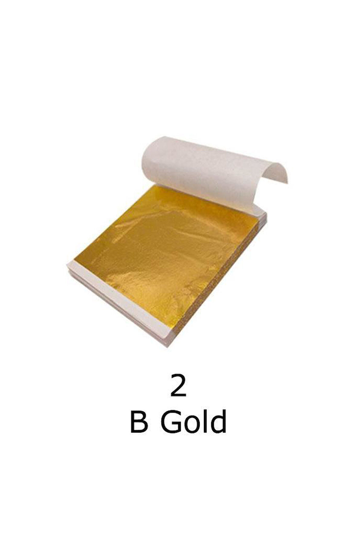 Varak Kaplama Yaprak Metalik Folyo İmitasyon 9x9cm 10lu Paket 2 B Gold R5799F-2