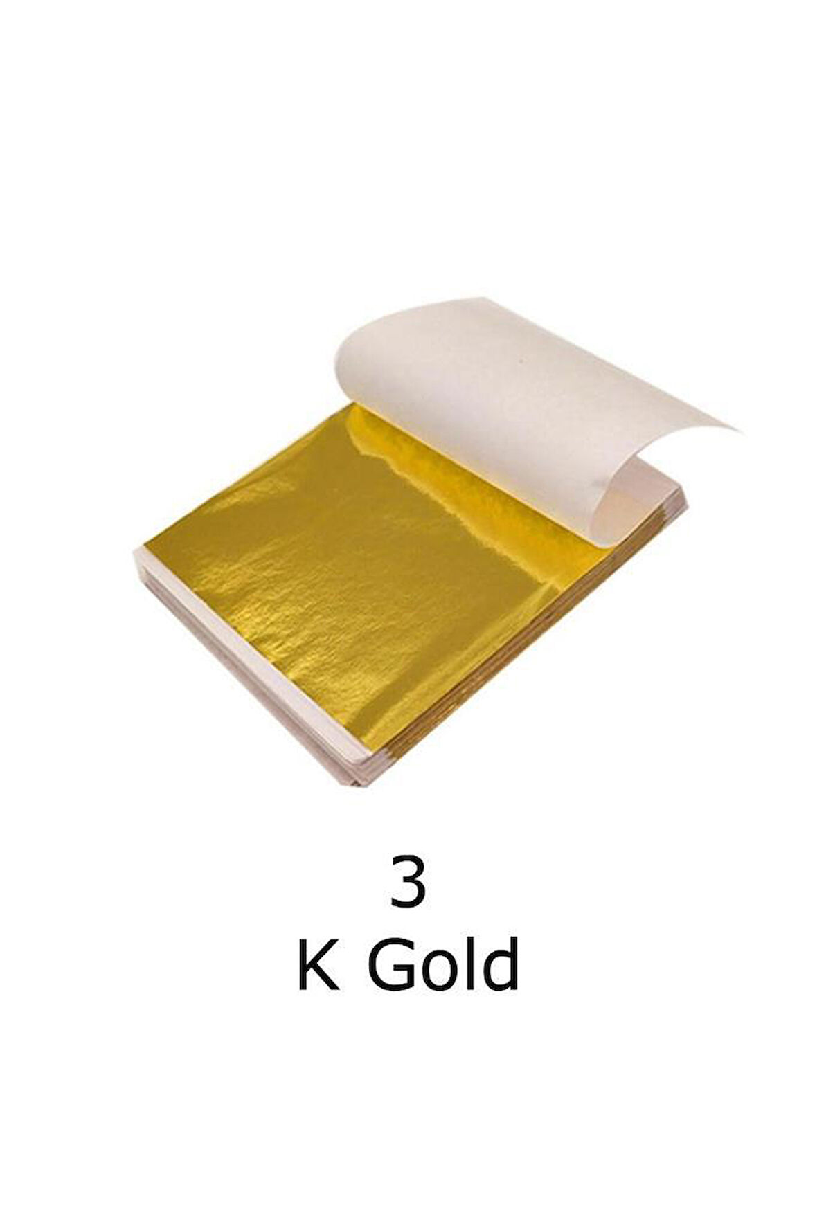 Varak Kaplama Yaprak Metalik Folyo İmitasyon 9x9cm 10lu Paket 3 K Gold R5799F-3