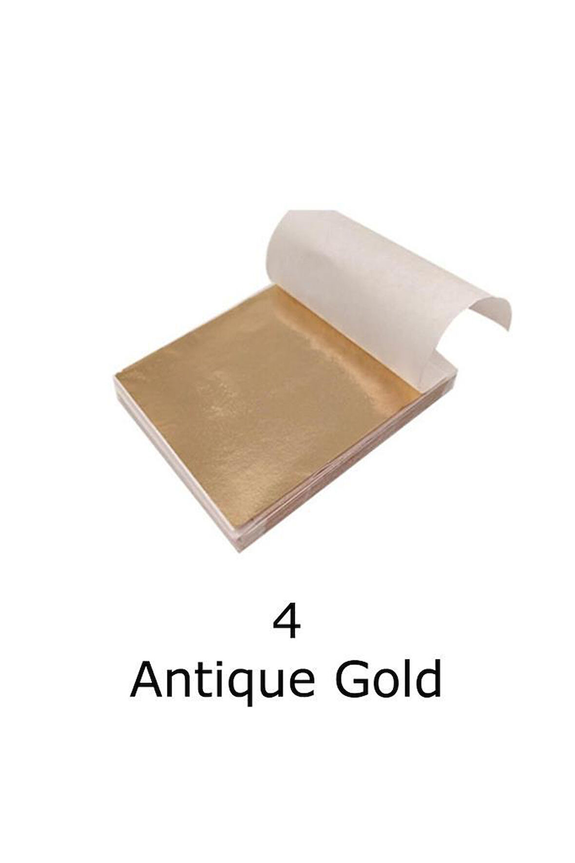 Varak Kaplama Yaprak Metalik Folyo İmitasyon 9x9cm 10lu Paket 4 Antique Gold R5799F-4