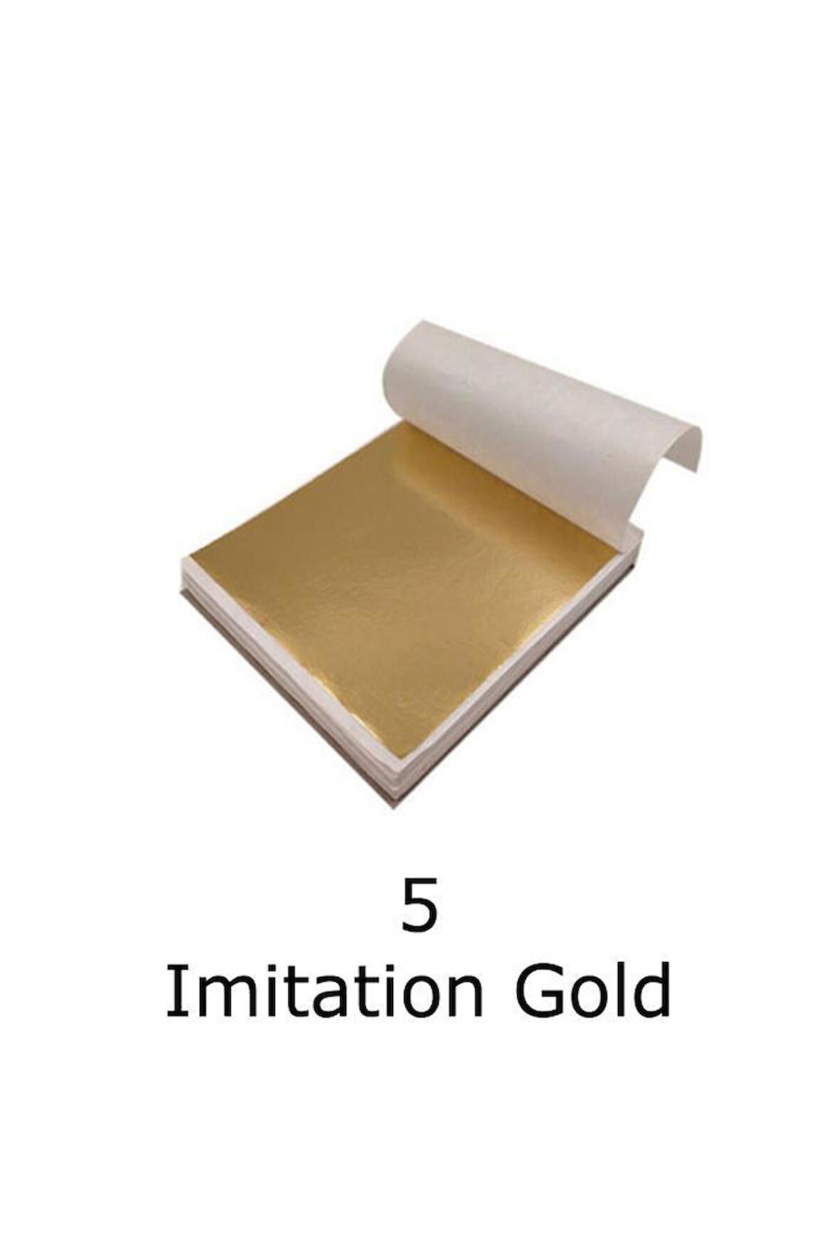 Varak Kaplama Yaprak Metalik Folyo İmitasyon 9x9cm 10lu Paket 5 Imitation Gold R5799F-5