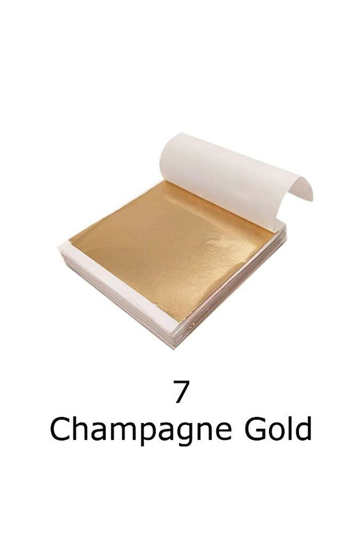 Varak Kaplama Yaprak Metalik Folyo İmitasyon 9x9cm 10lu Paket 7 Champagne Gold R5799F-7