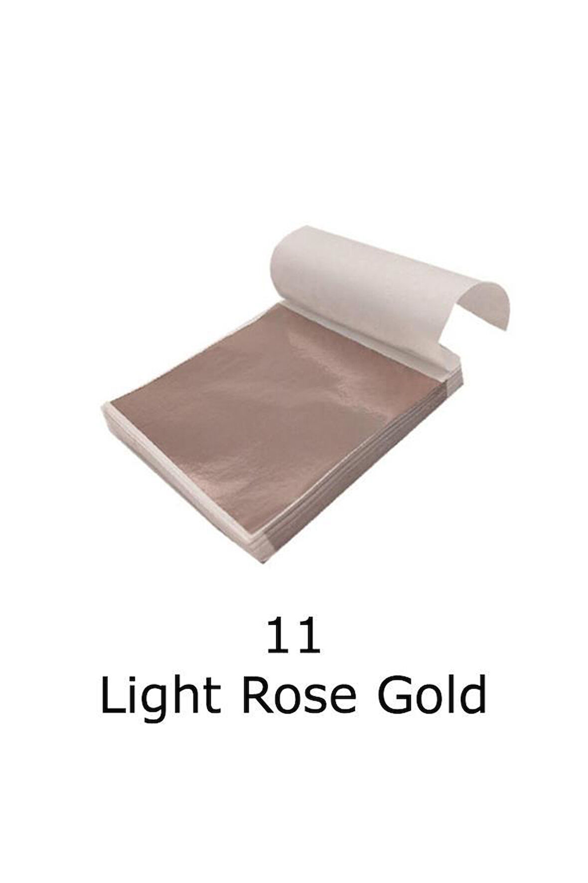 Varak Kaplama Yaprak Metalik Folyo İmitasyon 9x9cm 10lu Paket 11 Light Rose Gold R5799F-11