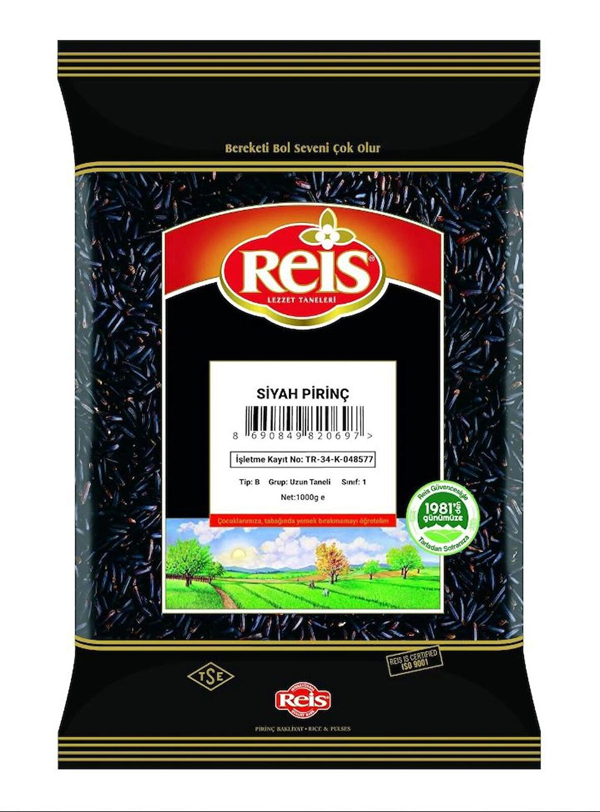 Reis 1 Kg Siyah Pirinç