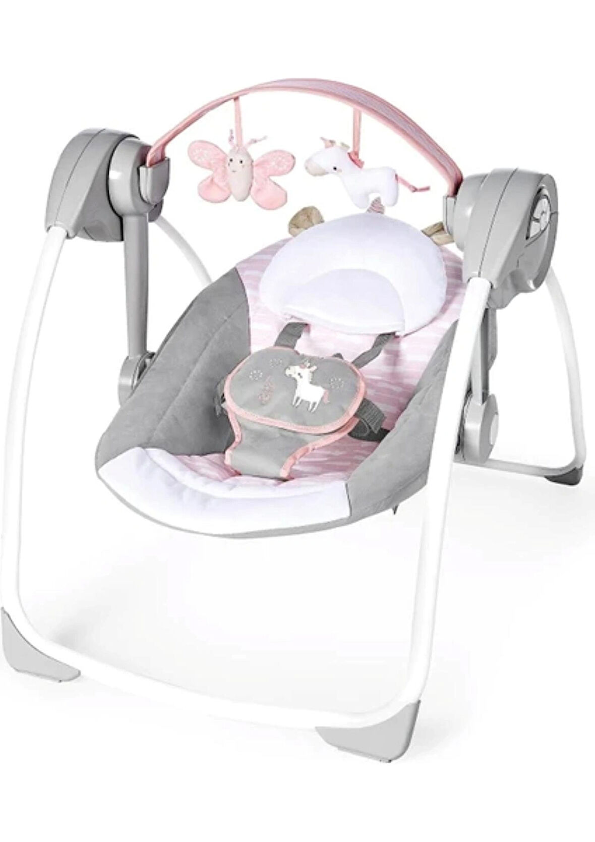 Ingenuity Comfort 2 Go Bebek Salıncağı, Kompakt Taşınabilir 6 Vitesli Müzikli Minderli Kolay Katlanır