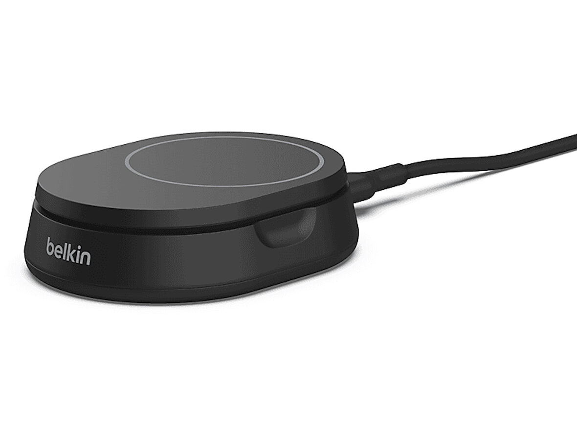 BELKIN BoostCharge Pro Qi2 manyetik 15 W Dönüştürülebilir Ped/Stand Katlanır Kablosuz Şarj Cihazı Siyah