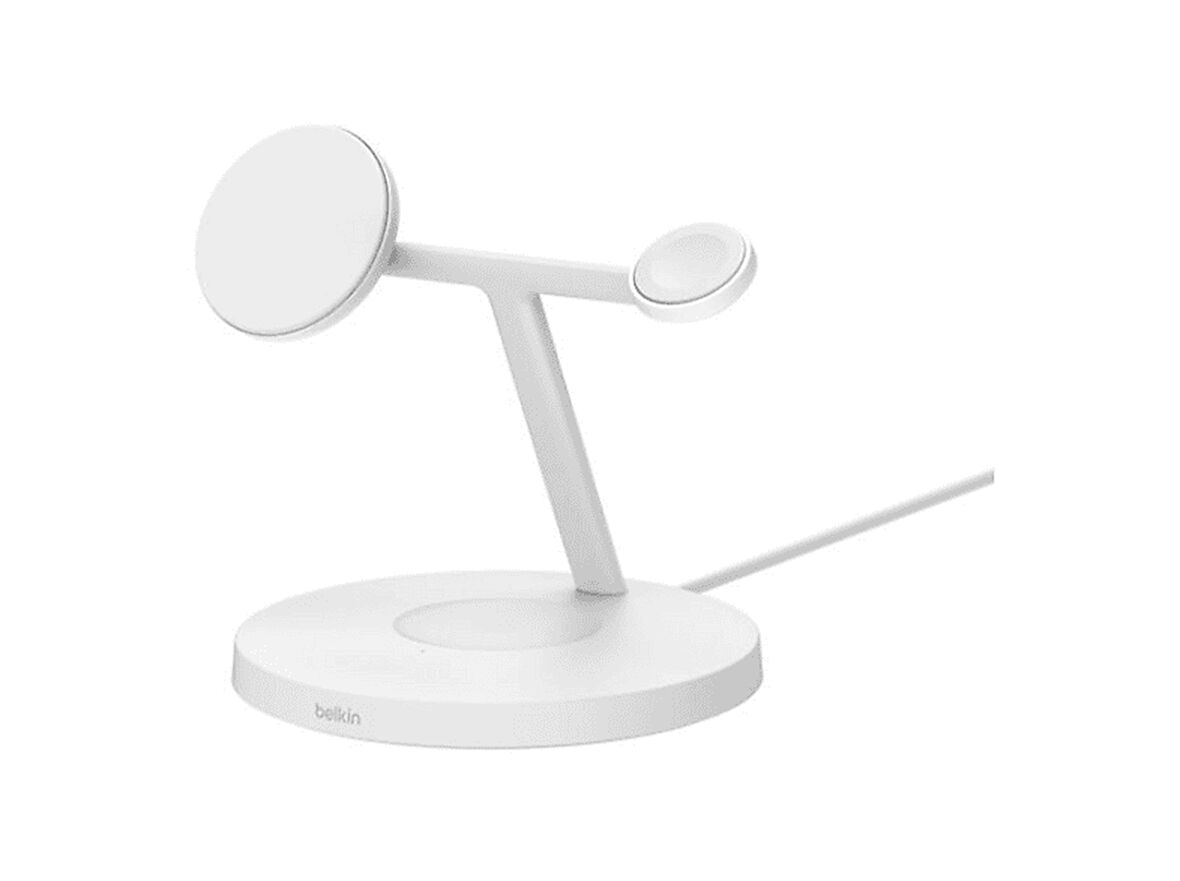 BELKIN BC WIZ032 Pro Qi2 3in1 15W Kablosuz Şarj Standı Beyaz